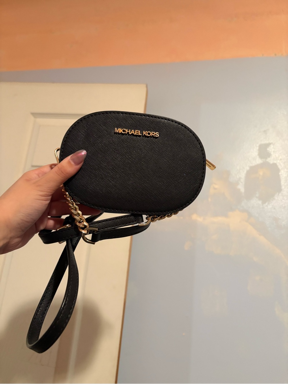Michael Kors Very Small Black Saffiano Leather Crossbody